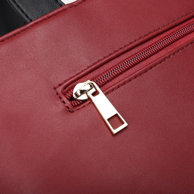 Naisten Tekonahka Sarjakuva Musta Kissakuvio Multi-carry Käsilaukku Crossbody Laukku Matkalaukku