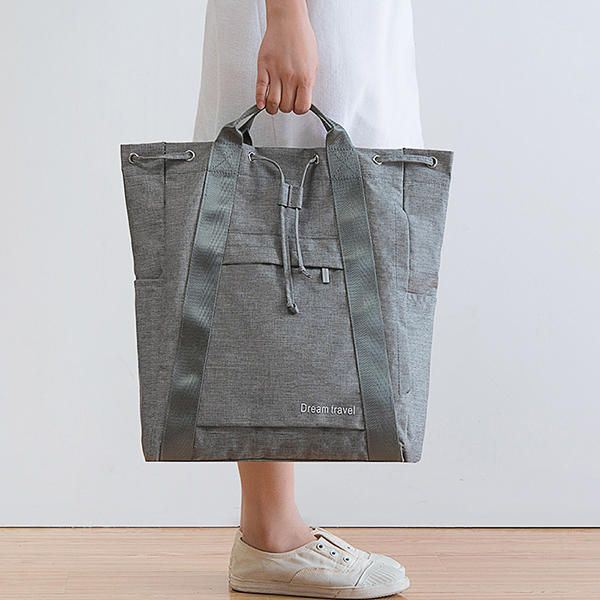 Naisten Vedenpitävä Suuren Kapasiteetin Kiristysnyörillinen Matkakäsilaukku Duffel Bag Reppu