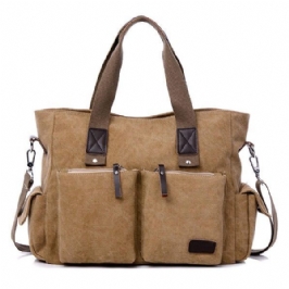Suuri Kapasiteetti Miesten Naisten Canvas Monitoiminen Crossbody Laukku Canvas Outdoor Käsilaukku