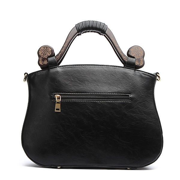 Vintage Fashion Pu Nahka Rose Koristeellinen Käsilaukku Crossbody Laukku Naisille