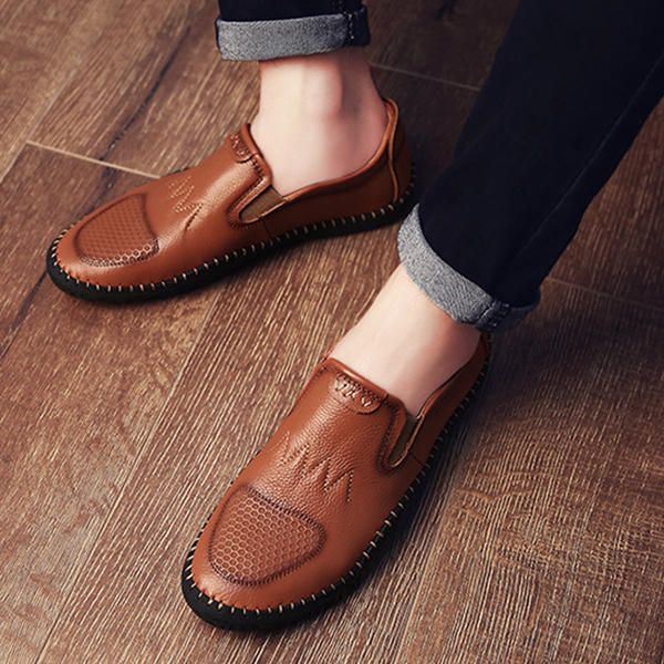 Casual Slip On Outdoor Miesten Oxfords Kengät Nahkaa