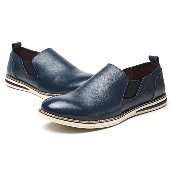 Miesten Aidosta Nahasta Valmistetut Rento Slip On Business Oxfords -kengät