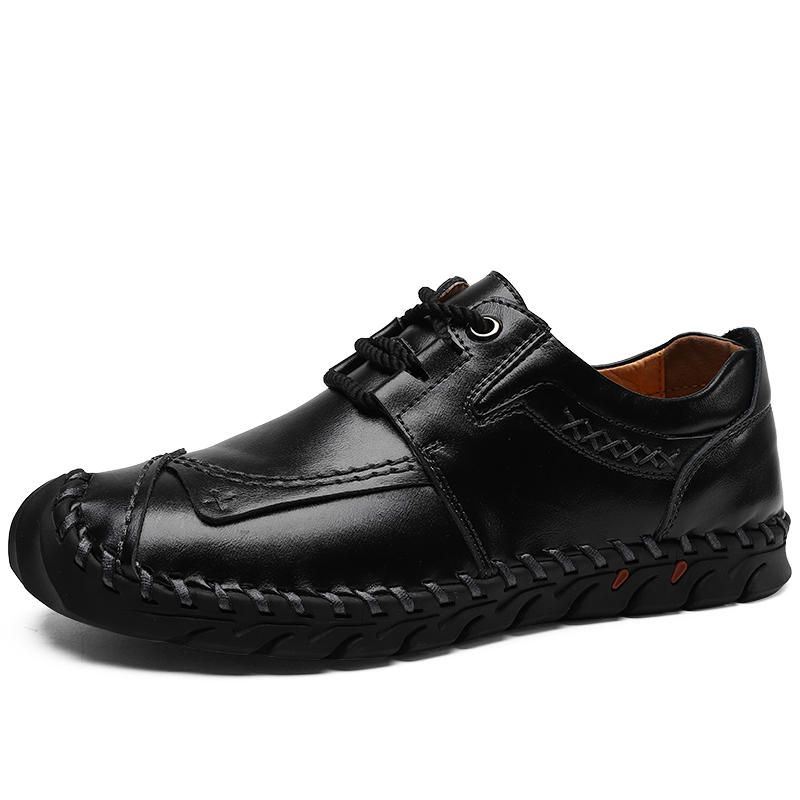 Miesten Aito Nahka Törmäyksenestovarvas Casual Business Oxfords