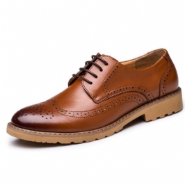 Miesten Aitoa Nahkaa Brogue Veistetty Business Casual Oxfords