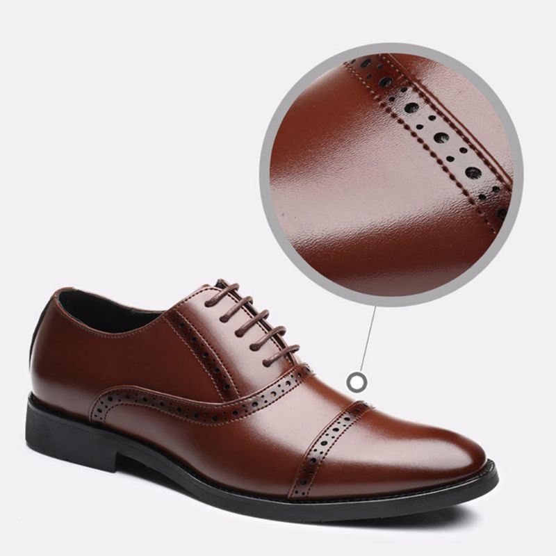 Miesten Brogue Carved Casual Business Oxfords -mekkokengät