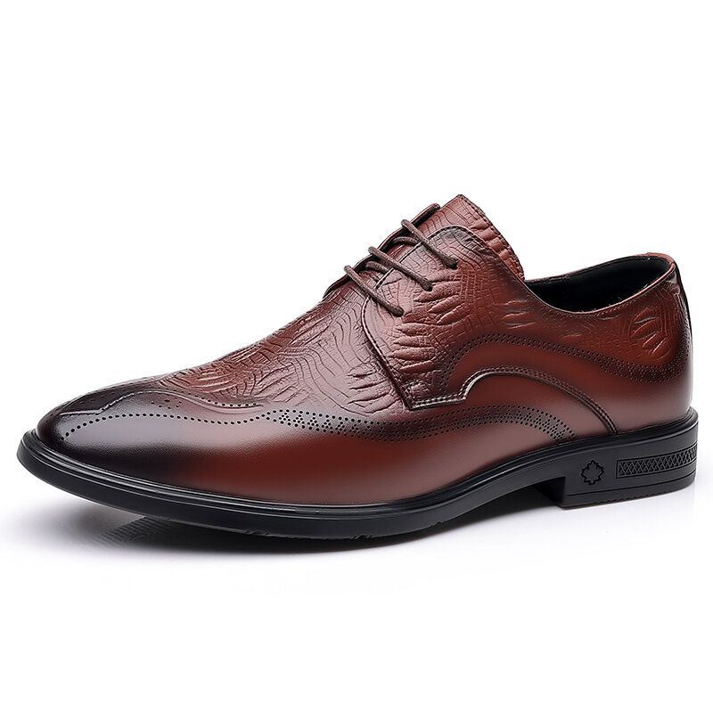 Miesten Brogue Kohokuvioidut Nauhalliset Bisnesmekko Oxfords-kengät