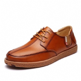 Miesten Casual Aitoa Nahkaa Casual Slip On Business Oxfords