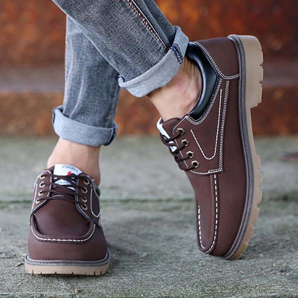 Miesten Casual Business Pehmeä Pohjanauha Nahka Oxfords