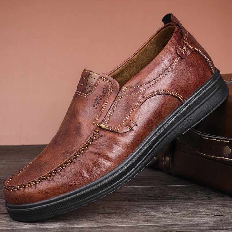 Miesten Isokokoiset Mukavat Rento Mikrokuituliinahkaiset Oxfords-kengät