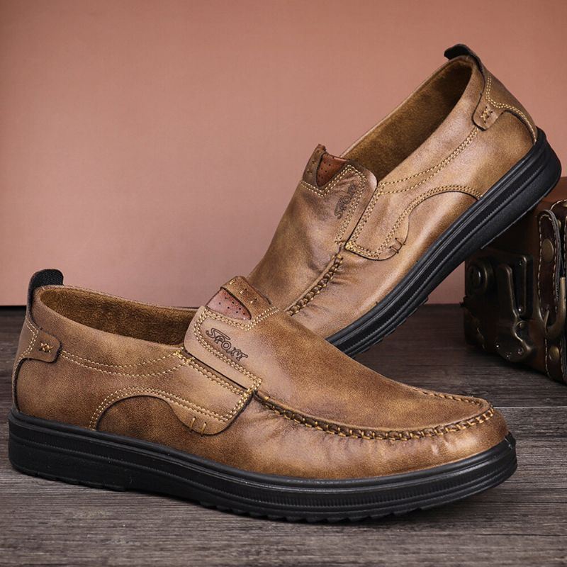 Miesten Isokokoiset Mukavat Rento Mikrokuituliinahkaiset Oxfords-kengät