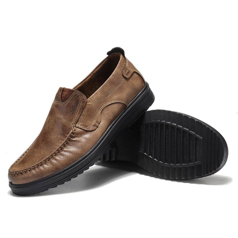 Miesten Isokokoiset Mukavat Rento Mikrokuituliinahkaiset Oxfords-kengät
