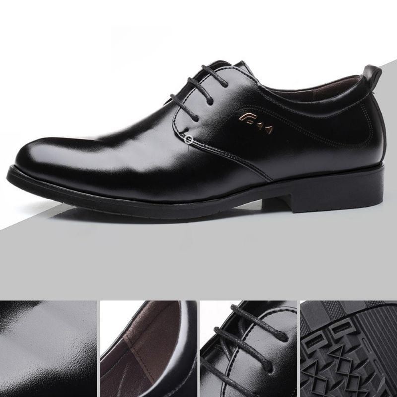 Miesten Isokokoiset Pehmeät Toimistokengät Rento Business-nahka Oxfords