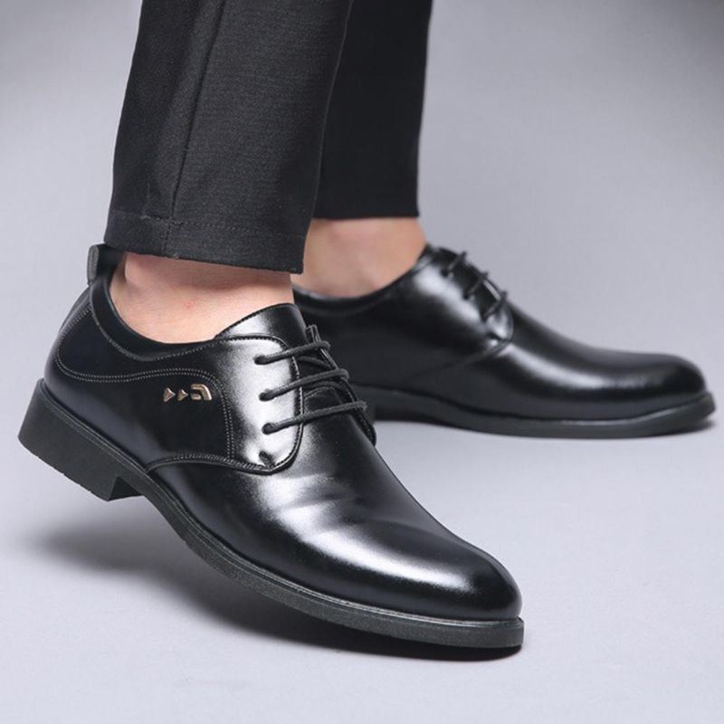 Miesten Isokokoiset Pehmeät Toimistokengät Rento Business-nahka Oxfords