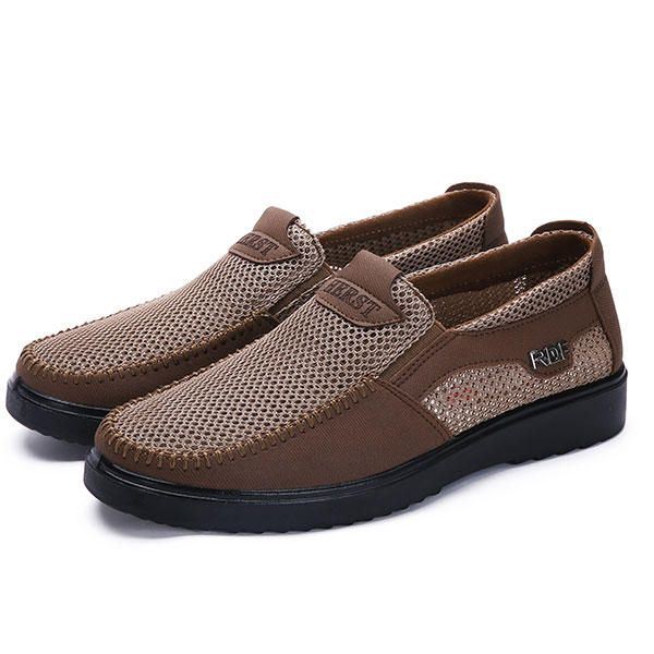 Miesten Käsinompeleet Pehmeät Pohjat Mesh Oxfords