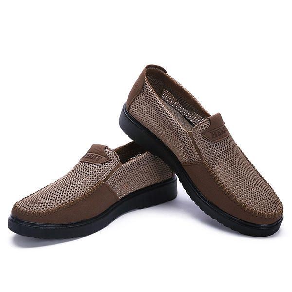 Miesten Käsinompeleet Pehmeät Pohjat Mesh Oxfords
