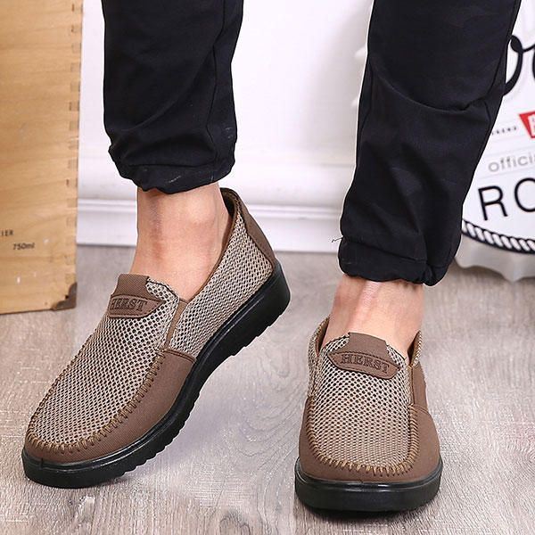 Miesten Käsinompeleet Pehmeät Pohjat Mesh Oxfords