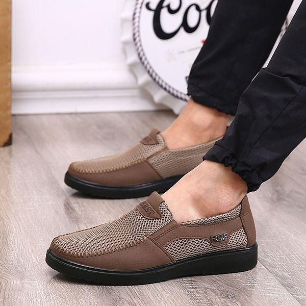 Miesten Käsinompeleet Pehmeät Pohjat Mesh Oxfords