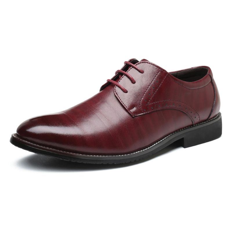 Miesten Klassinen Muodollinen Business-kärkikärki Rento Nahkainen Oxfords