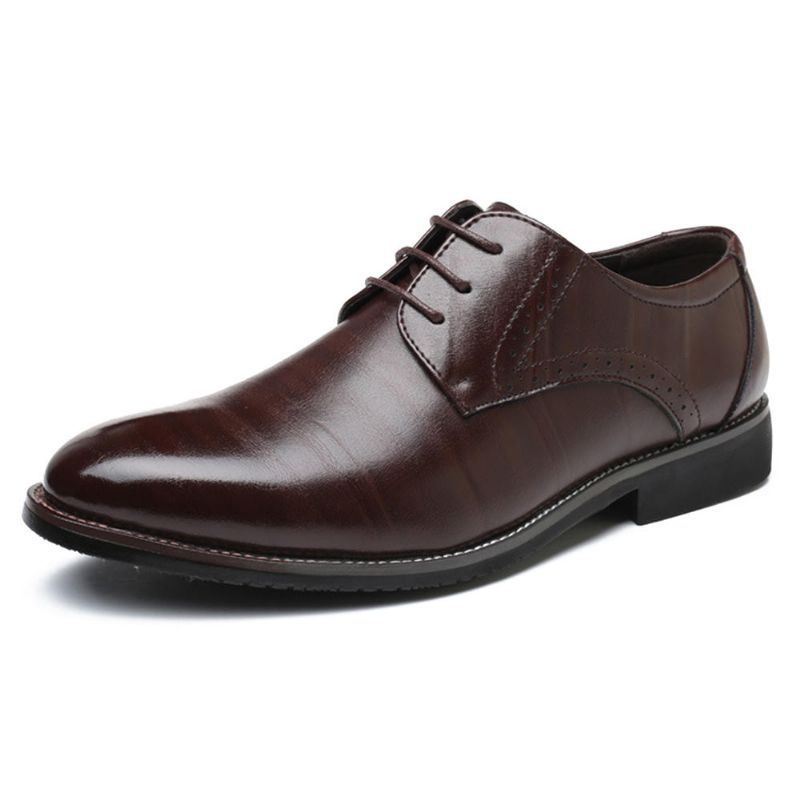 Miesten Klassinen Muodollinen Business-kärkikärki Rento Nahkainen Oxfords