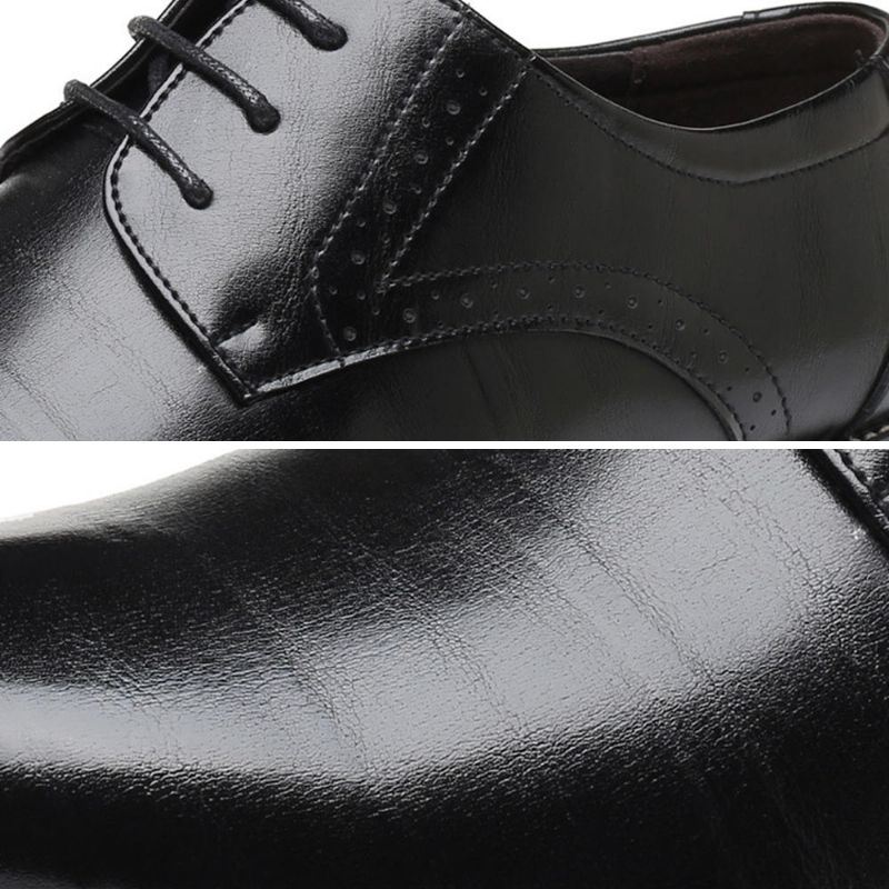 Miesten Klassinen Muodollinen Business-kärkikärki Rento Nahkainen Oxfords