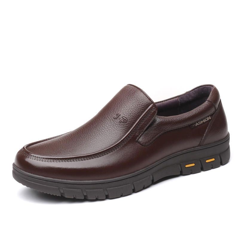 Miesten Klassinen Puhdasvärinen Rento Pehmeä Pohjallinen Business Office Oxfords