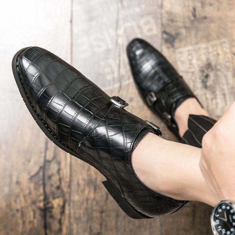 Miesten Krokotiilikohokuvioidut Business Formal -munkkikengät