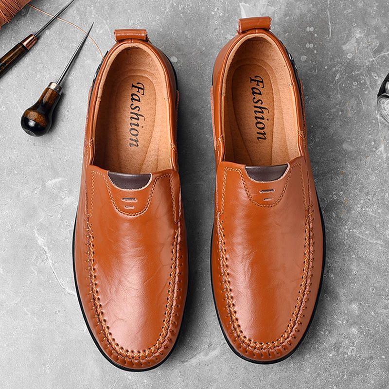 Miesten Microfiber Casual Mukava Slip On Office Business Oxfords