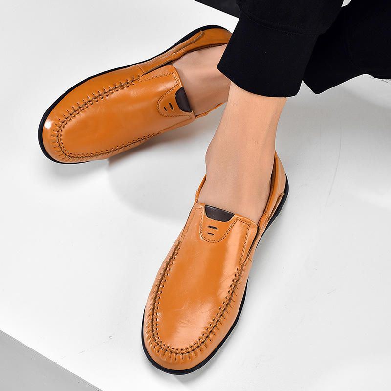 Miesten Microfiber Casual Mukava Slip On Office Business Oxfords