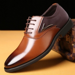Miesten Mikrokuitukärkikärki Formal Business Oxfords