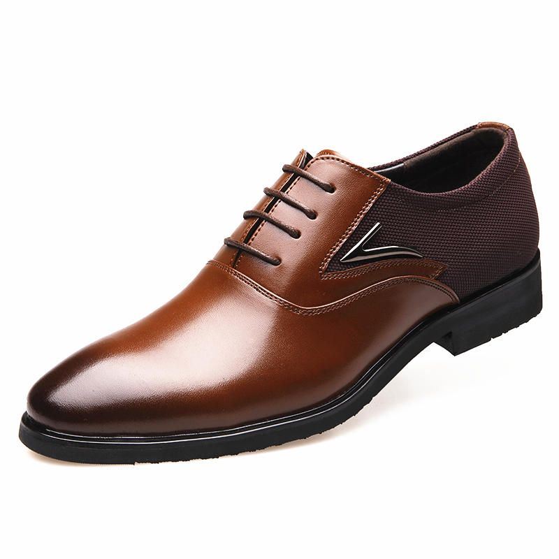 Miesten Mikrokuitukärkikärki Formal Business Oxfords