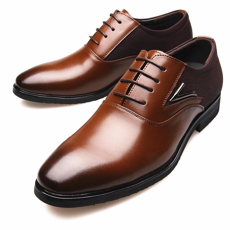 Miesten Mikrokuitukärkikärki Formal Business Oxfords