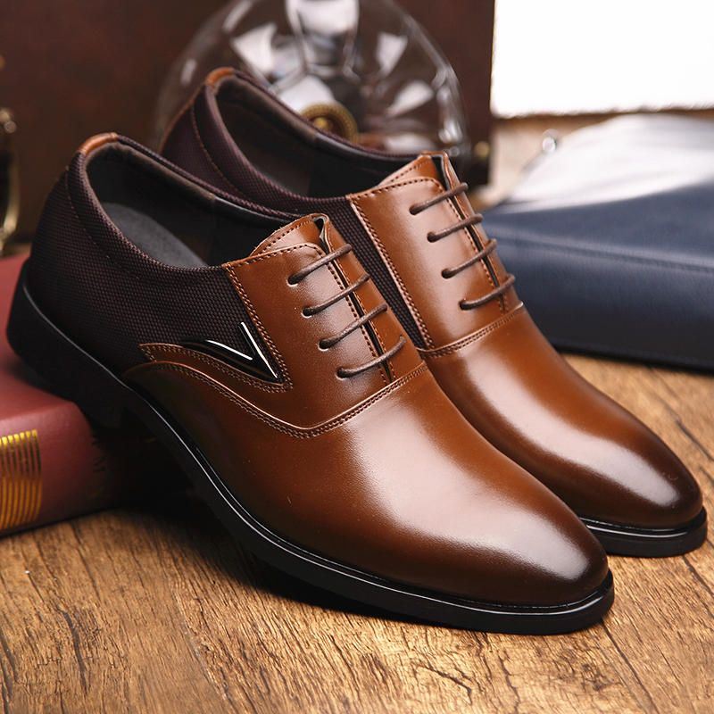 Miesten Mikrokuitukärkikärki Formal Business Oxfords