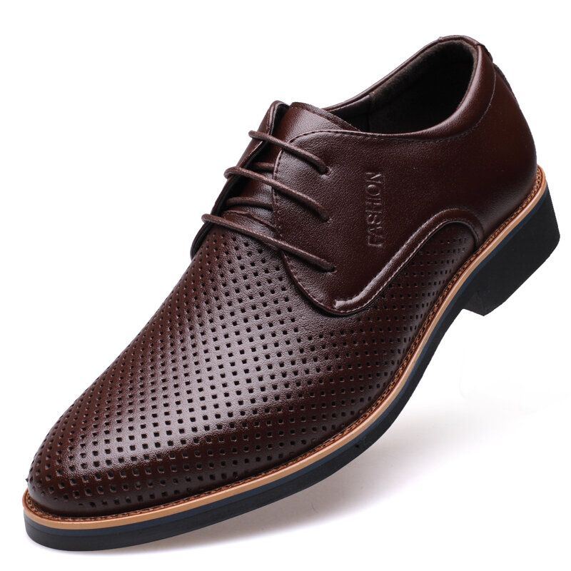 Miesten Mikrokuituliina Hengittävä Hollow Out Business Casual Oxfords