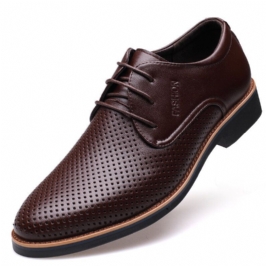 Miesten Mikrokuituliina Hengittävä Hollow Out Business Casual Oxfords