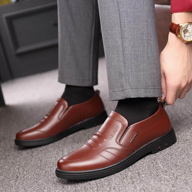 Miesten Mikrokuituliinapehmeä Nahka Business Casual Office Oxfords