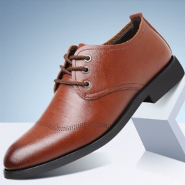 Miesten Mukavat Mikrokuituliinahkaiset Pehmeät Nauhanauhat Business Casual Juhlakengät