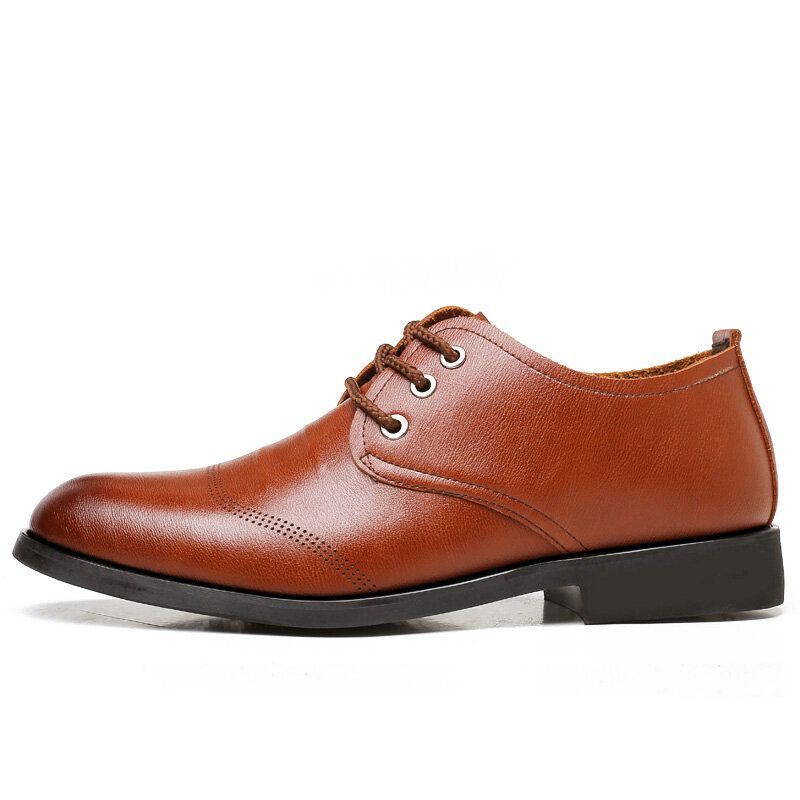 Miesten Mukavat Mikrokuituliinahkaiset Pehmeät Nauhanauhat Business Casual Juhlakengät