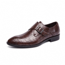 Miesten Muoti Brittityyli Kohokuvioidut Metallisoljet Business Casual Juhlakengät
