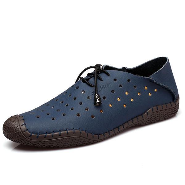 Miesten Nauhoitettu Rento Nahkainen Hollow Outdoor Oxfords