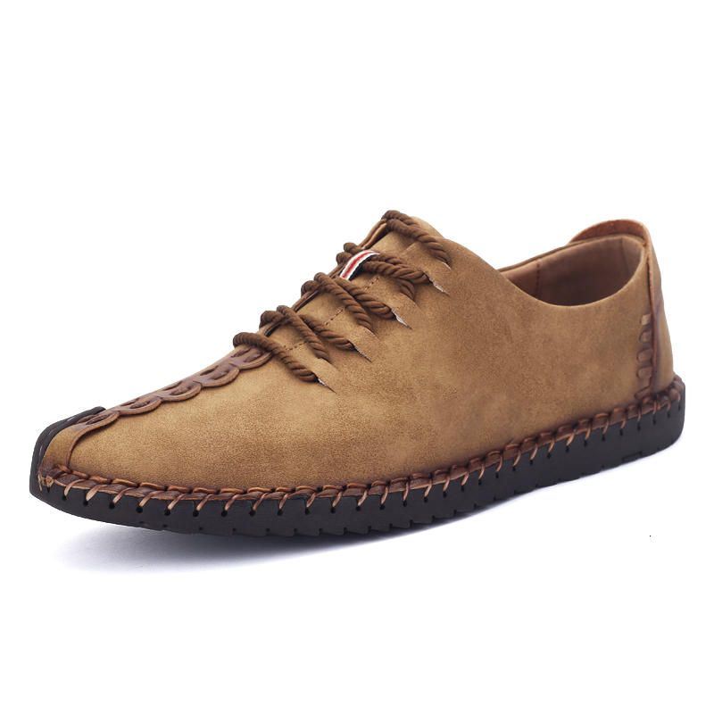 Miesten Pehmeä Käsiompelupohja Casual Business Nahka Oxfords