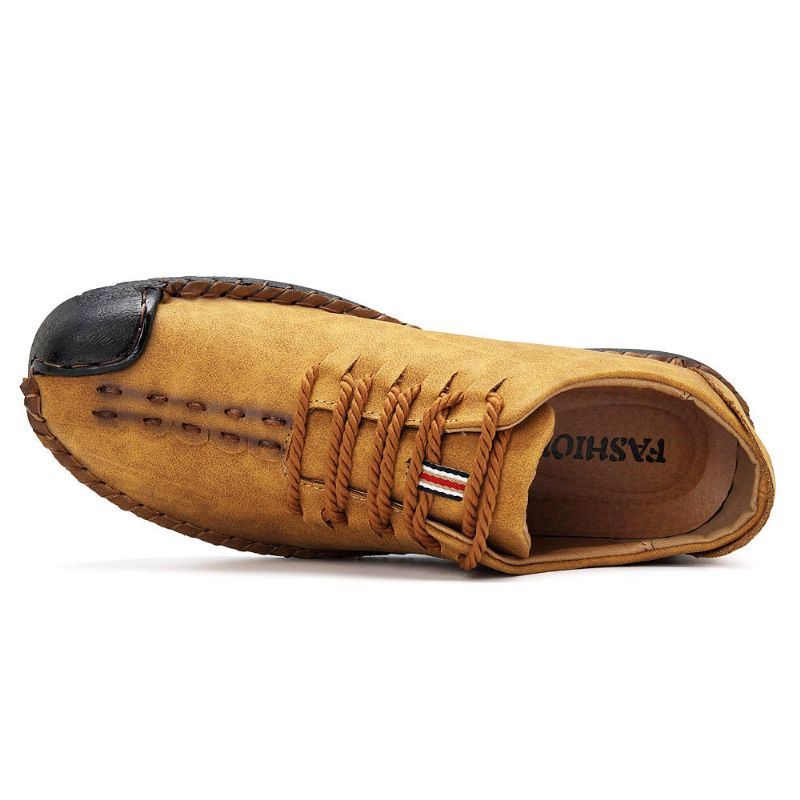 Miesten Pehmeä Käsiompelupohja Casual Business Nahka Oxfords