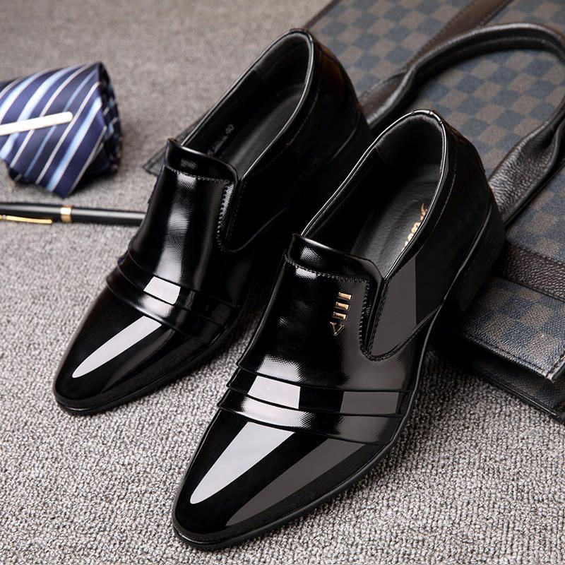 Miesten Pehmeä Nahkainen Juhlamekko Oxfords