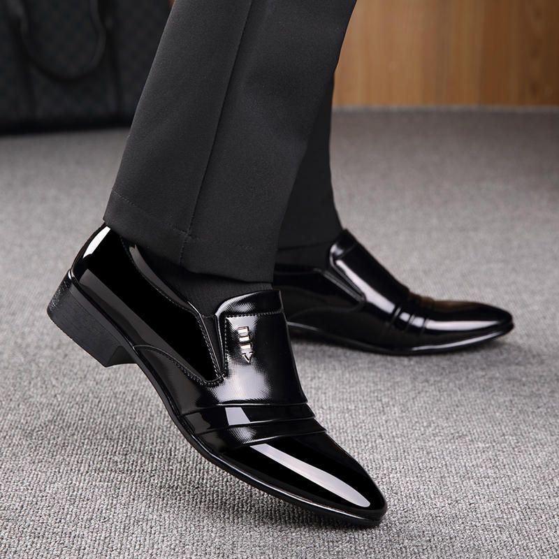 Miesten Pehmeä Nahkainen Juhlamekko Oxfords