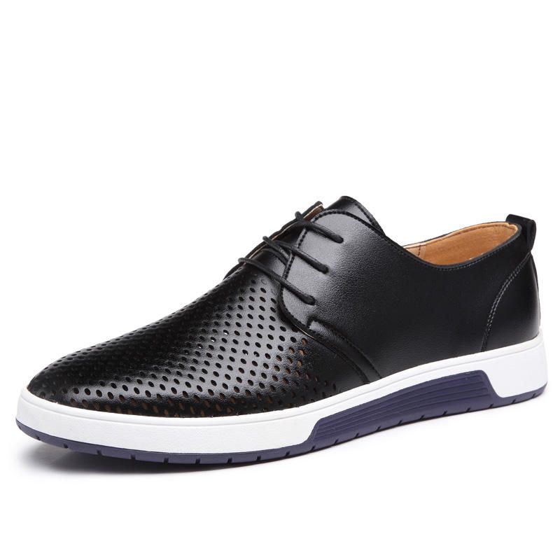 Miesten Pehmeä Nahkainen Rento Business Office Flat Oxfords