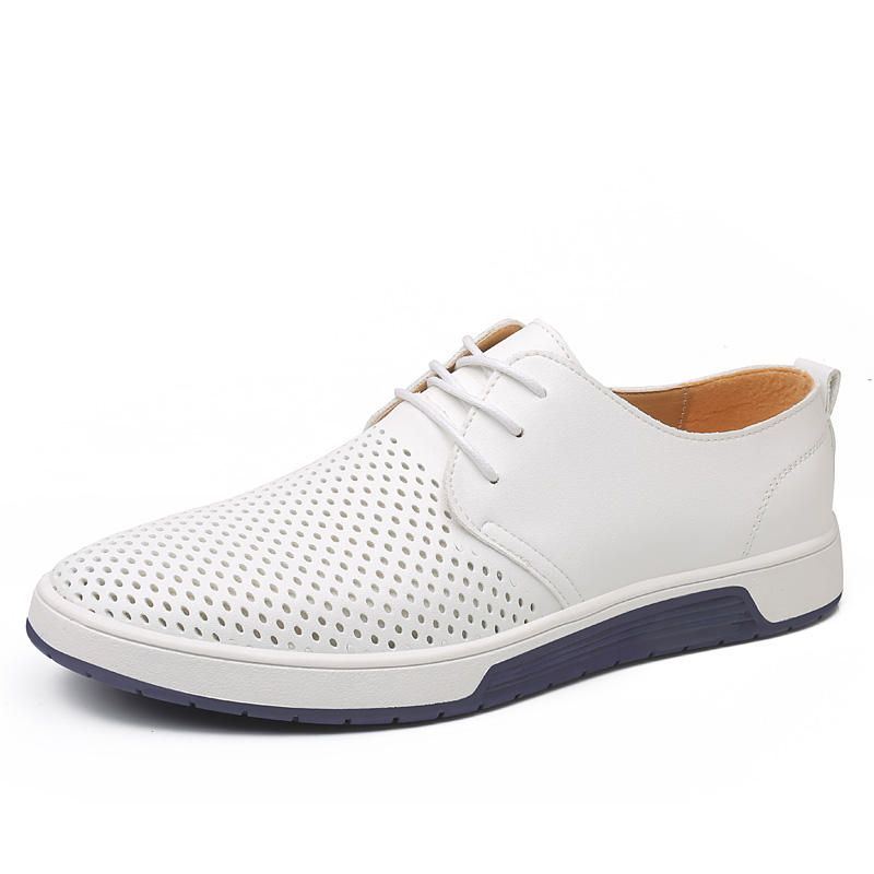 Miesten Pehmeä Nahkainen Rento Business Office Flat Oxfords