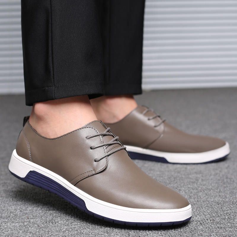 Miesten Pehmeä Nahkainen Rento Business Office Flat Oxfords