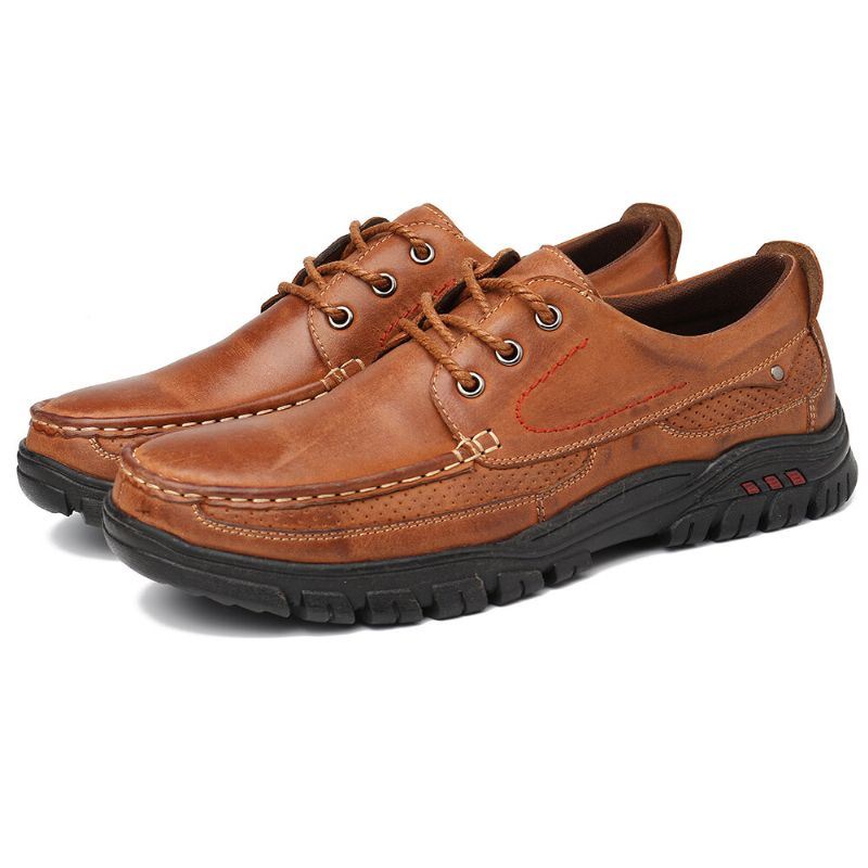 Miesten Pehmeä Puhdas Värillinen Nahka Rento Business Office Oxfords