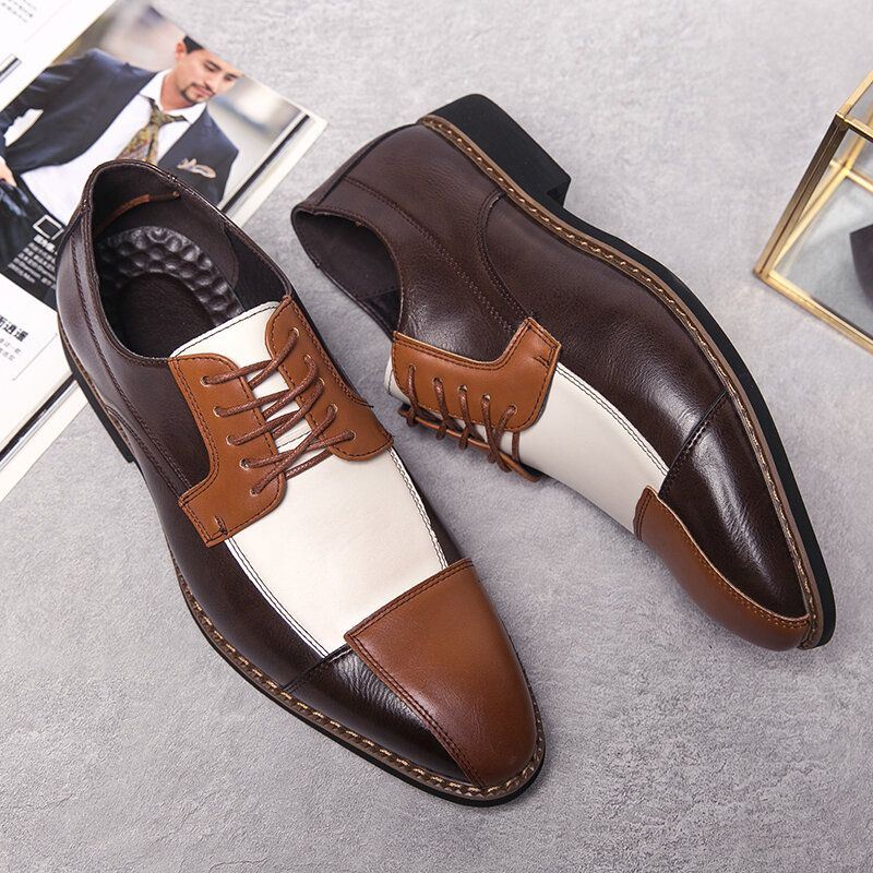 Miesten Pu-nahkaiset Tyylikkäät Oxfords Business Dress -kengät