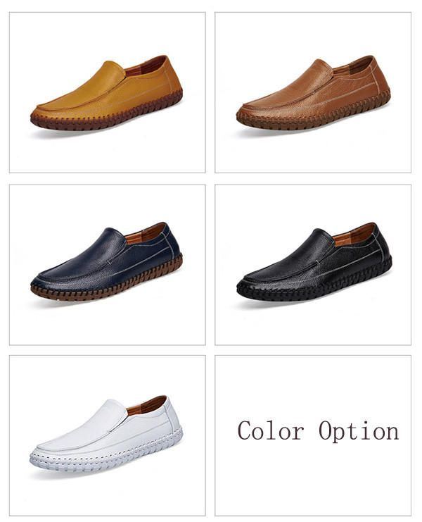 Miesten Puhdasväriset Pehmeät Nahkaiset Sukkahousut Casual Flat Oxfordsissa