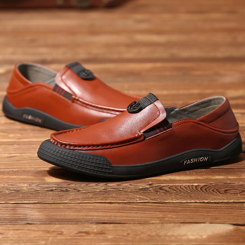 Miesten Pure Color Casual Soft Driving -kävelyhousut